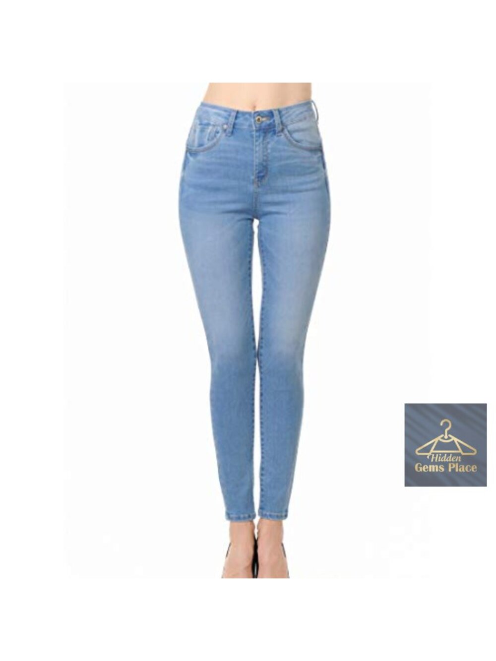 Women's Butt Lifting High Rise Skinny Jeans with Stretch...